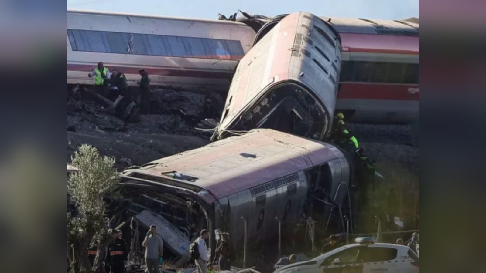 Accidente ferroviario Toledo — imagen panorámica 1 Accidente ferroviario en Toledo, España — fotografía aportada