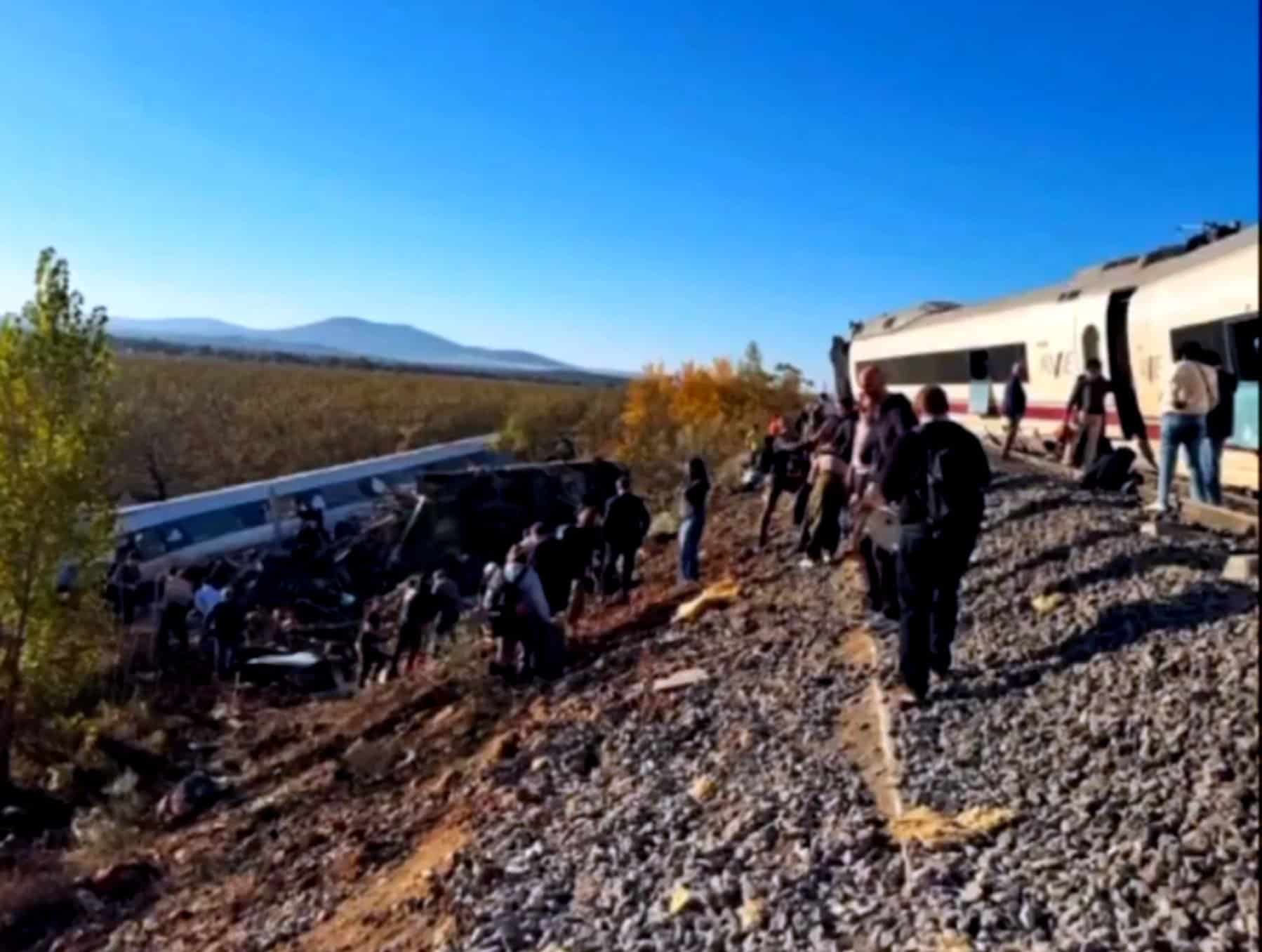 Escena del accidente ferroviario en Toledo